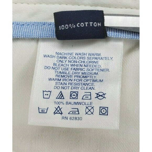 Lands End Traditional Fit 46 Regular %100 Cotton Beige Pants W/ Extra Buttons - Picture 9 of 12